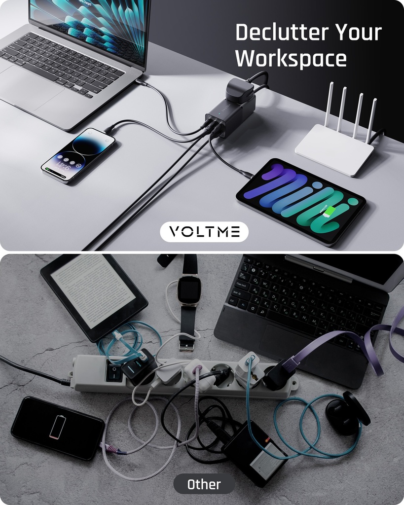 Voltme Vito 75W Powerstrip Uk (Ac+Dc)