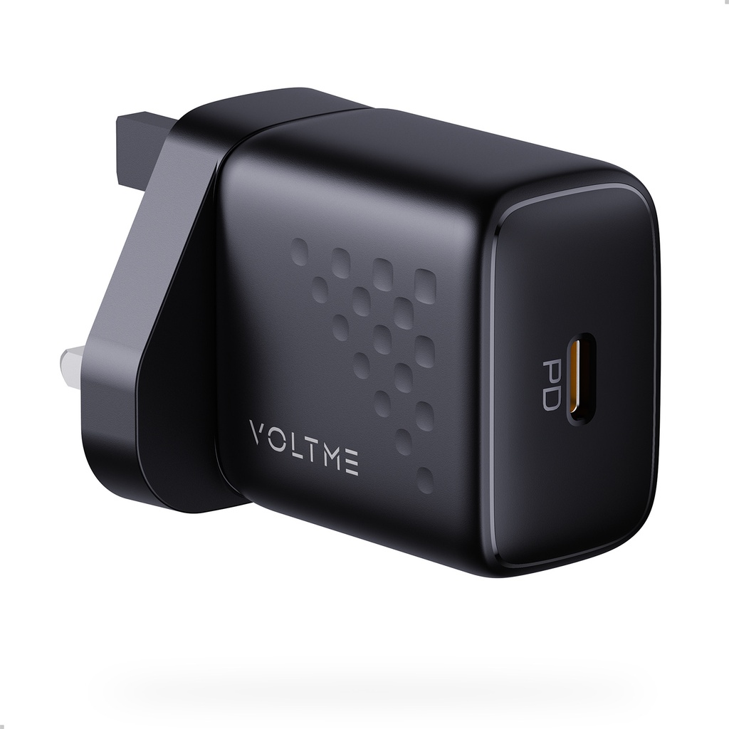 Voltme 30W Fast Charging Kit (Revo 30W Gan + Usb C To C 1M Rugg 3A 60W Cable Bundle Kit )