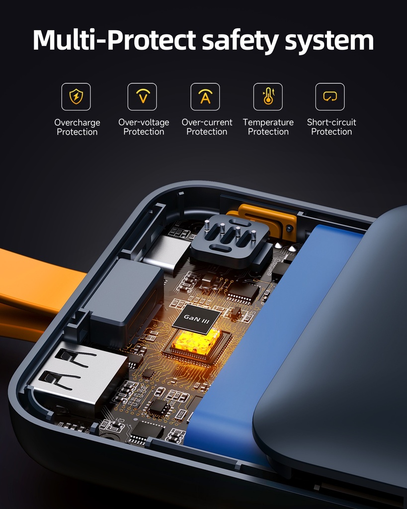 Voltme Hypercore Sling Power Bank 10000Mah 22.5W Built-In Cable