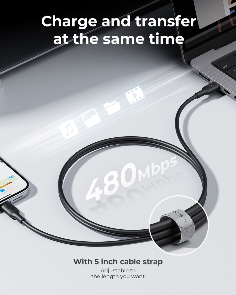 Voltme Powerlink Edc Series Cable Type C To Type C 2.0M 5A 100W Black
