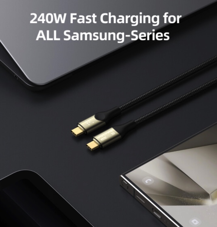 Voltme Powerlink Utron Series Cable 240W + 80Gbps High Speed Data Transfer + 8K/60Hz  Ctc 2.0M Usb4.0 Black