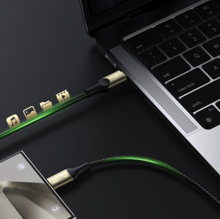 Voltme Powerlink Utron Series Cable 240W + 80Gbps High Speed Data Transfer + 8K/60Hz  Ctc 2.0M Usb4.0 Black