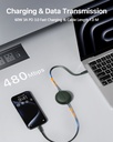 Voltme Powerlink YoYo Cable 3A 1.0M Retractable (Dual-Way Retractable Cable) Type C to Type C 60W England GREEN 