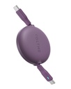 Voltme Powerlink Yoyo Cable 3A 1.0M Retractable (Dual-Way Retractable Cable) Type C To Type C 60W Purple