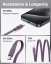 Voltme Powerlink Yoyo Cable 3A 1.0M Retractable (Dual-Way Retractable Cable) Type C To Type C 60W Purple