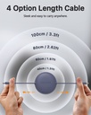 Voltme Powerlink Yoyo Cable 5A 1.0M Retractable (Dual-Way Retractable Cable) Type C To Type C 100W Navy Blue