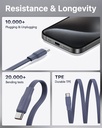 Voltme Powerlink Yoyo Cable 5A 1.0M Retractable (Dual-Way Retractable Cable) Type C To Type C 100W Navy Blue