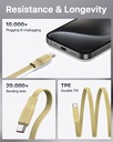 Voltme Powerlink Yoyo Cable 5A 1.0M Retractable (Dual-Way Retractable Cable) Type C To Type C 100W Sand