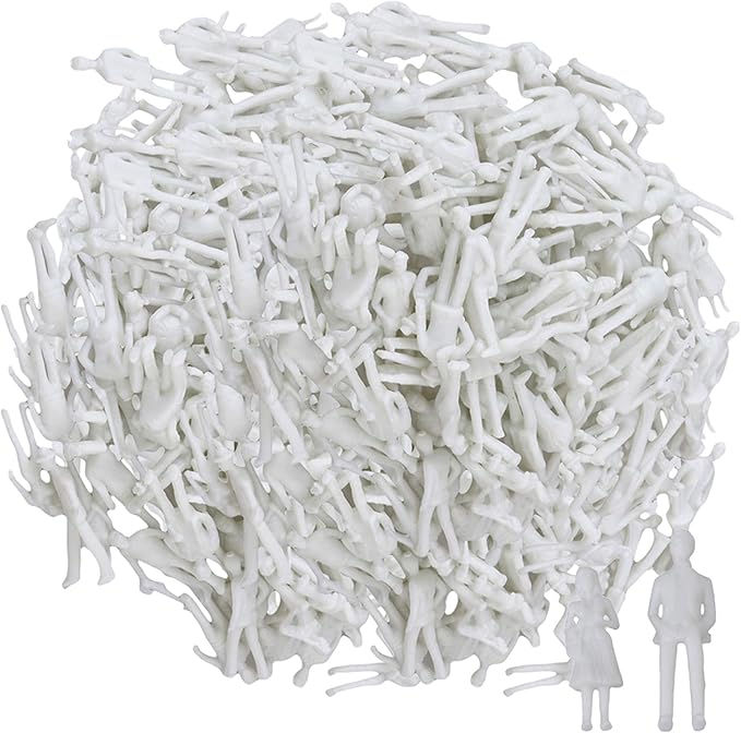 Human Figure Model 1:75 Set 4Pcs White
