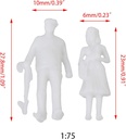 Human Figure Model 1:75 Set 4Pcs White