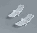 Chair Model Interiors Furniture 1:100 40x12mm 2 pcs