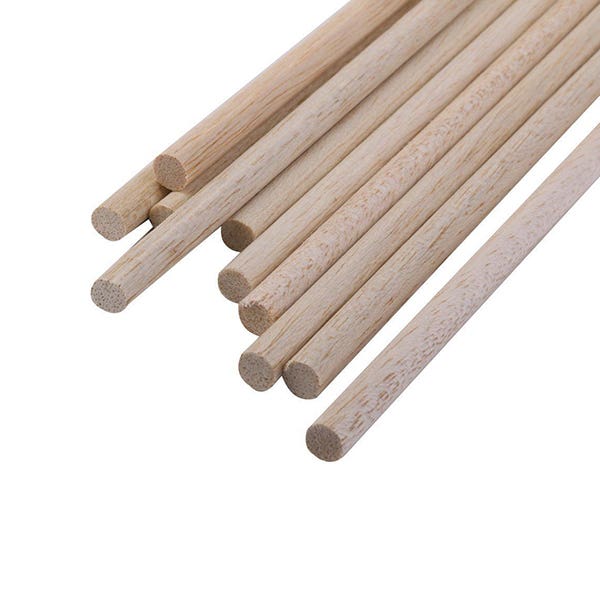Balsa Wood Rounded Shape 10cm X 3mm Packet of 20 pcs