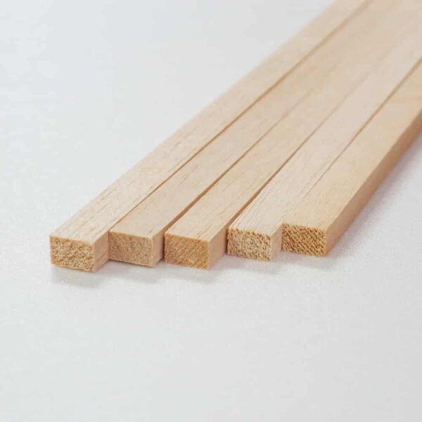 Balsa Wood Squared Shape 10cm X 6 X 6mm Packet of 20 pcs