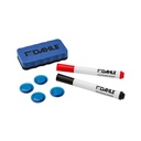 Starter-Set Basic: 1 eraser magnetic, 4 magnets Ã˜ 30 mm, 2 board marker (red, black)