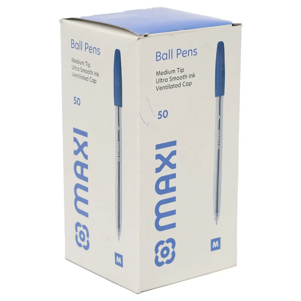 Pen Ball Point Cap Off 1.0 mm Blue Maxi - MX-LV50B