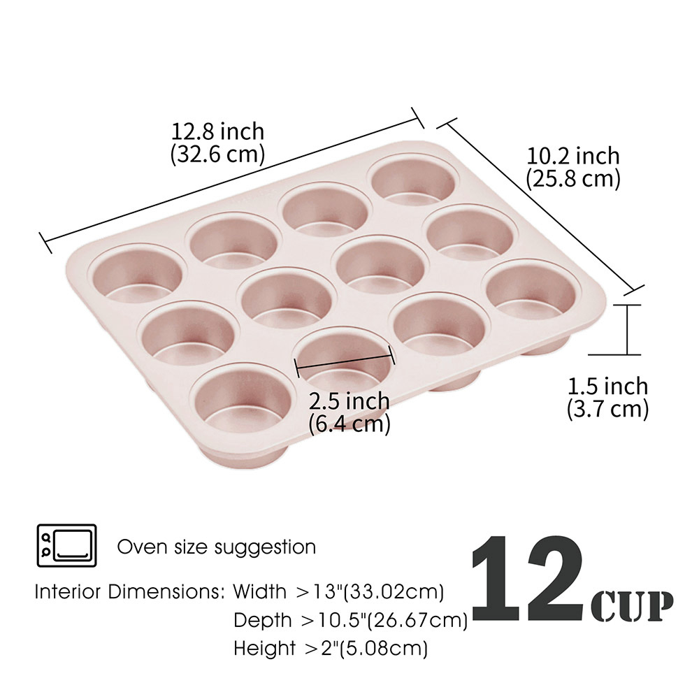 English Muffin Pan Non-Stick 12Cavs