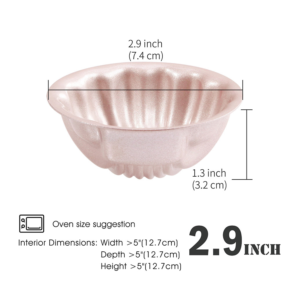 Madeleine Deep Shell Pan Non-Stick 4Pcs