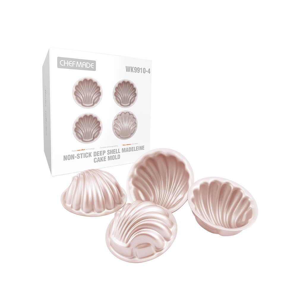 Madeleine Deep Shell Pan Non-Stick 4Pcs