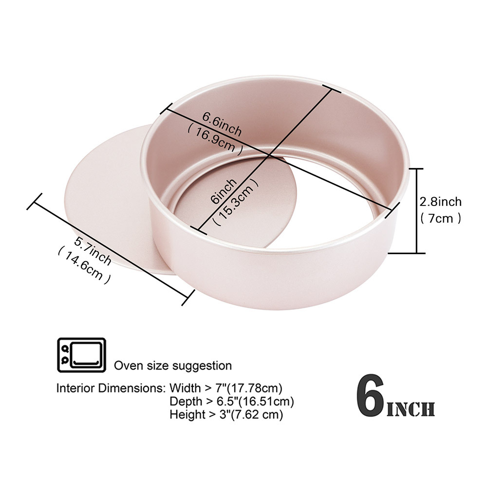 Round Cake Pan W/ Loose Bottom 6In.