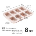 Petite Loaf &Brownie Pan Non-Stick 8Cavs
