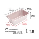 Small Loaf Pan 1Lb Non-Stick  7X4In.