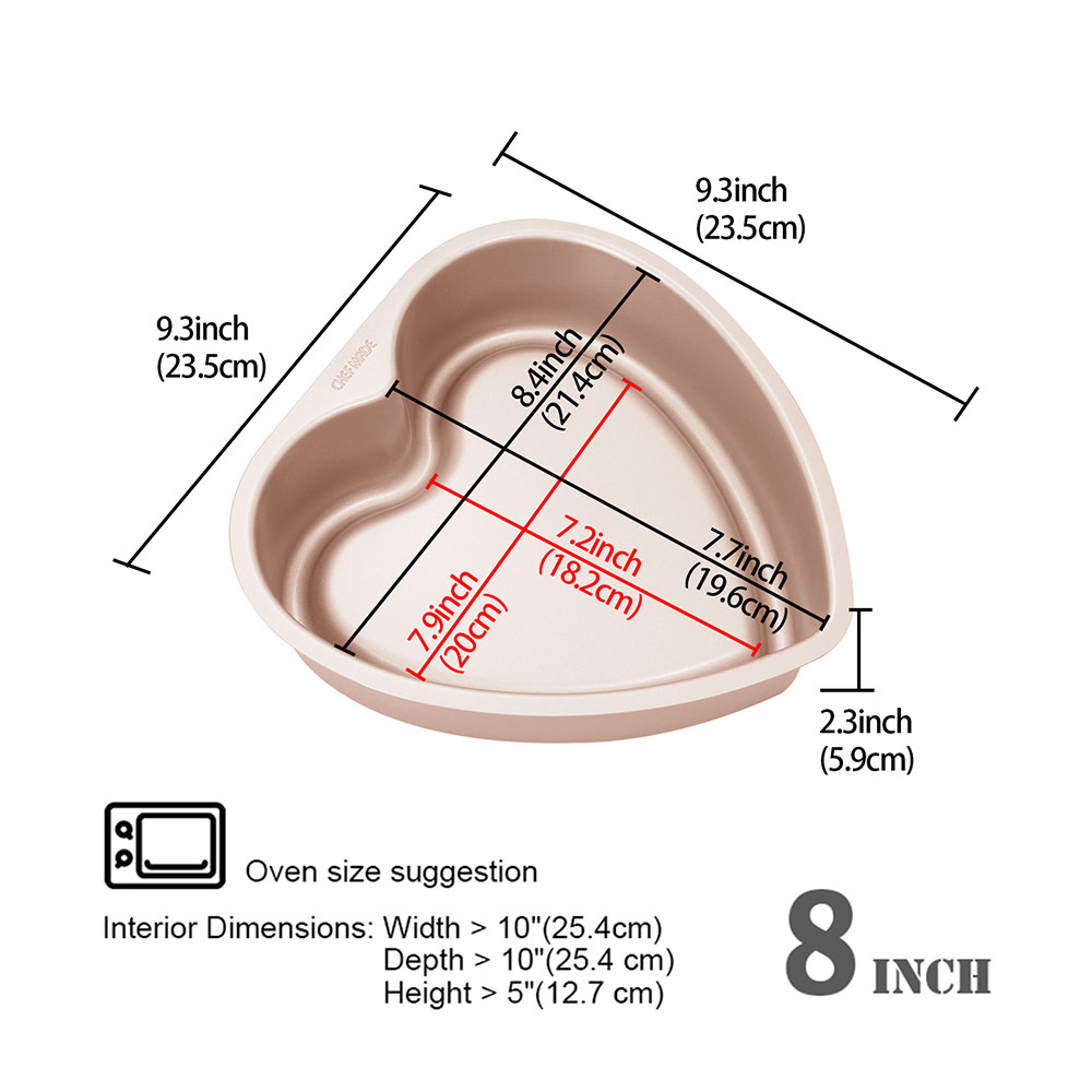 Heart Cake Pan Non-Stick 8In.