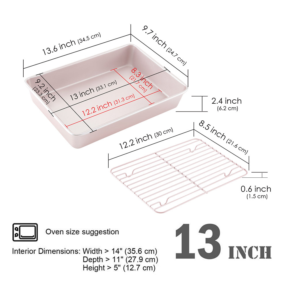Roastingbaking Pan W/ Rack 13X9X2.4In.