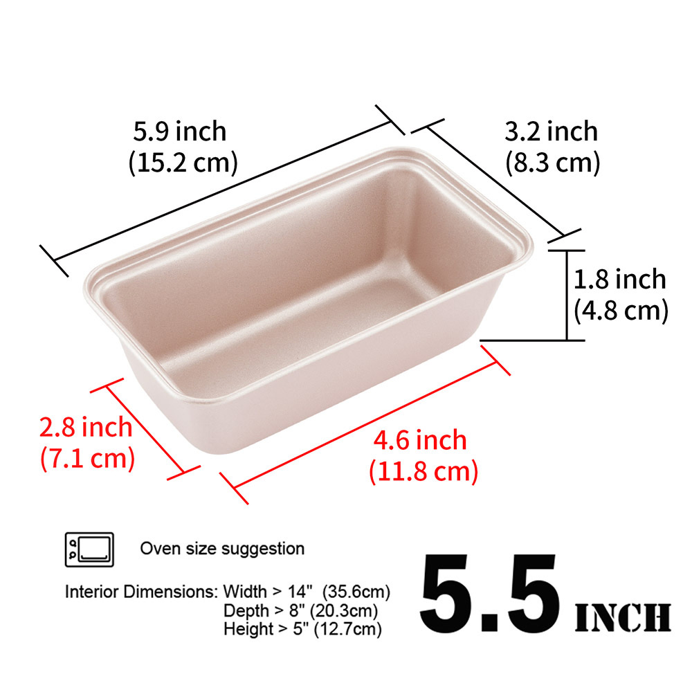 Mini Loaf Pan Non-Stick 4Pcs