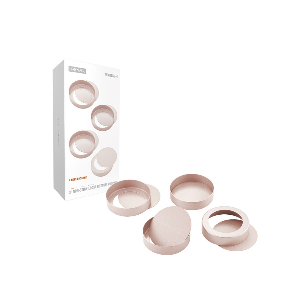 Round Tart Pan 3In. Removable Bottom 4Pc