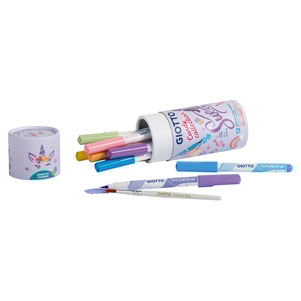 Felt-tip Marker Tube 12 pcs Giotto Turbo Soft Brush