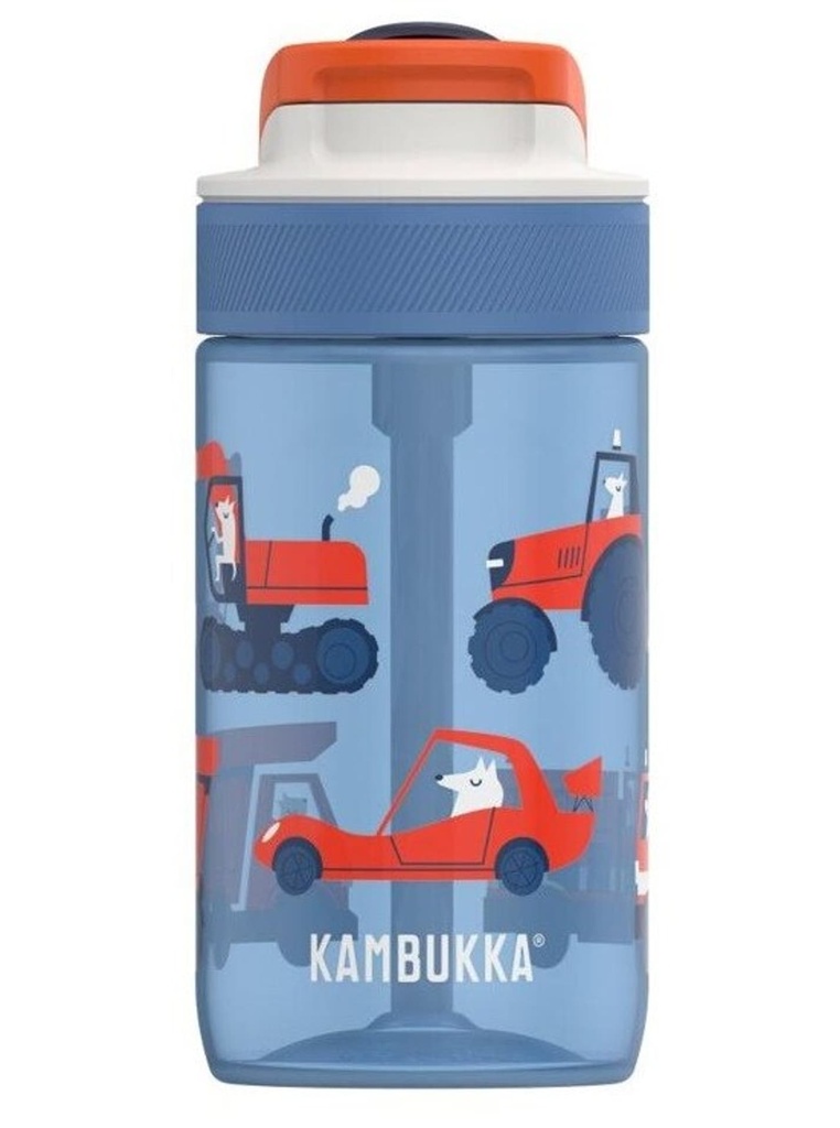 Water Bottle With Straw Lid 400 Ml / 14Oz  Bpa Free Road Dogs   -  Kambukka Lagoon