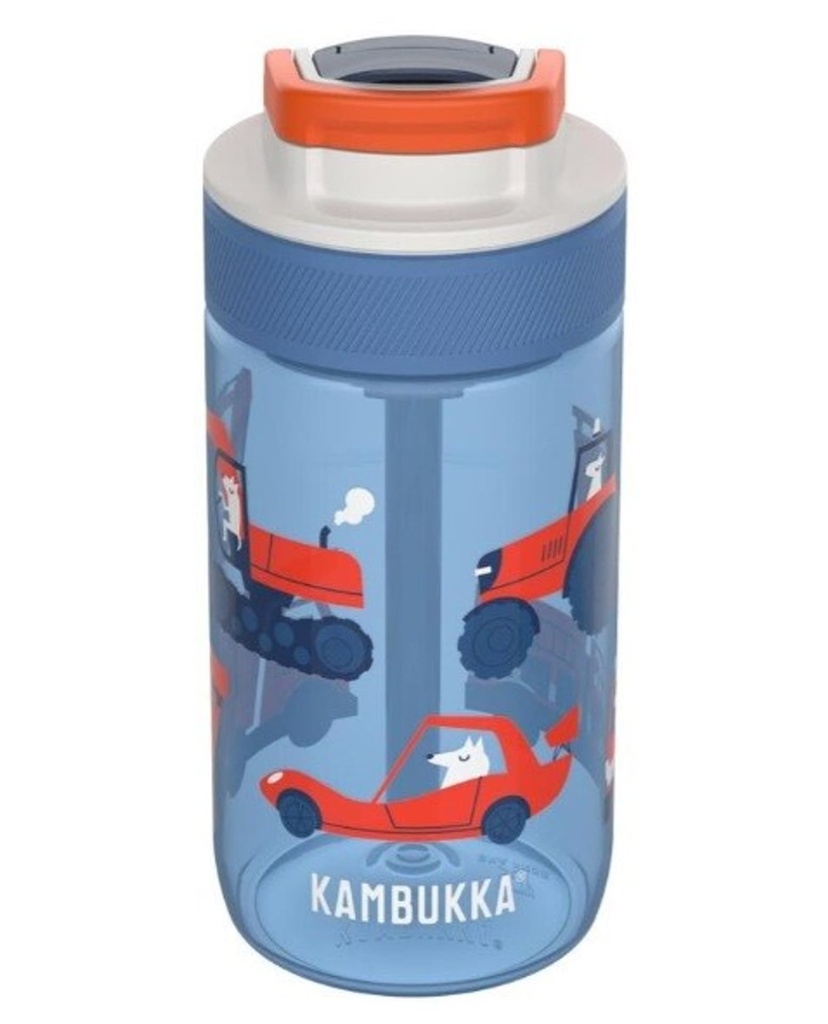 Water Bottle With Straw Lid 400 Ml / 14Oz  Bpa Free Road Dogs   -  Kambukka Lagoon