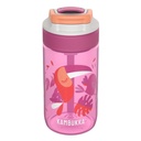 Water Bottle With Straw Lid 400 Ml / 14Oz  Bpa Free     Toekan Love  -  Kambukka Lagoon