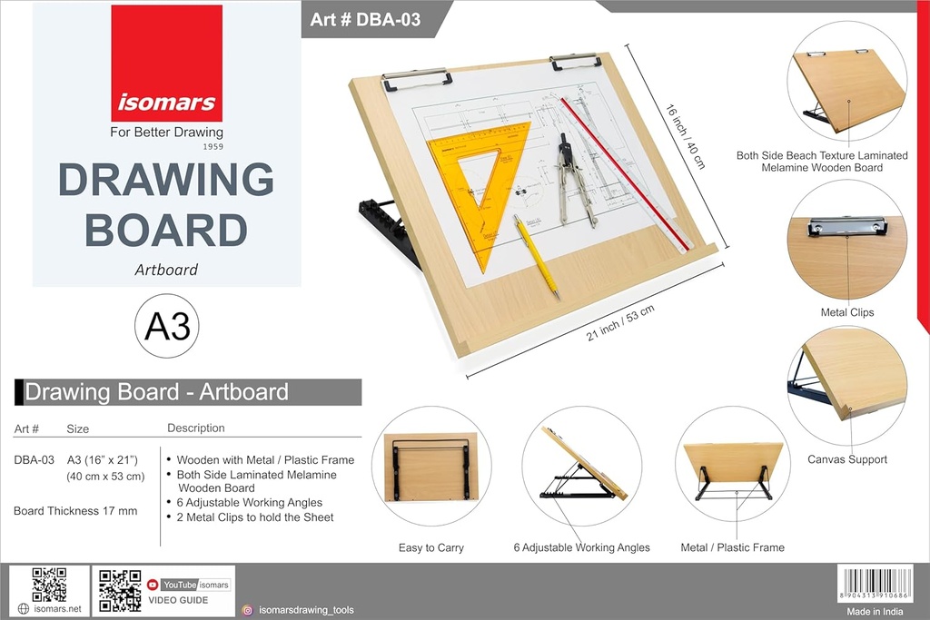 Drawing Board - Artboard - 16 X 21" Beach Texture Laminated