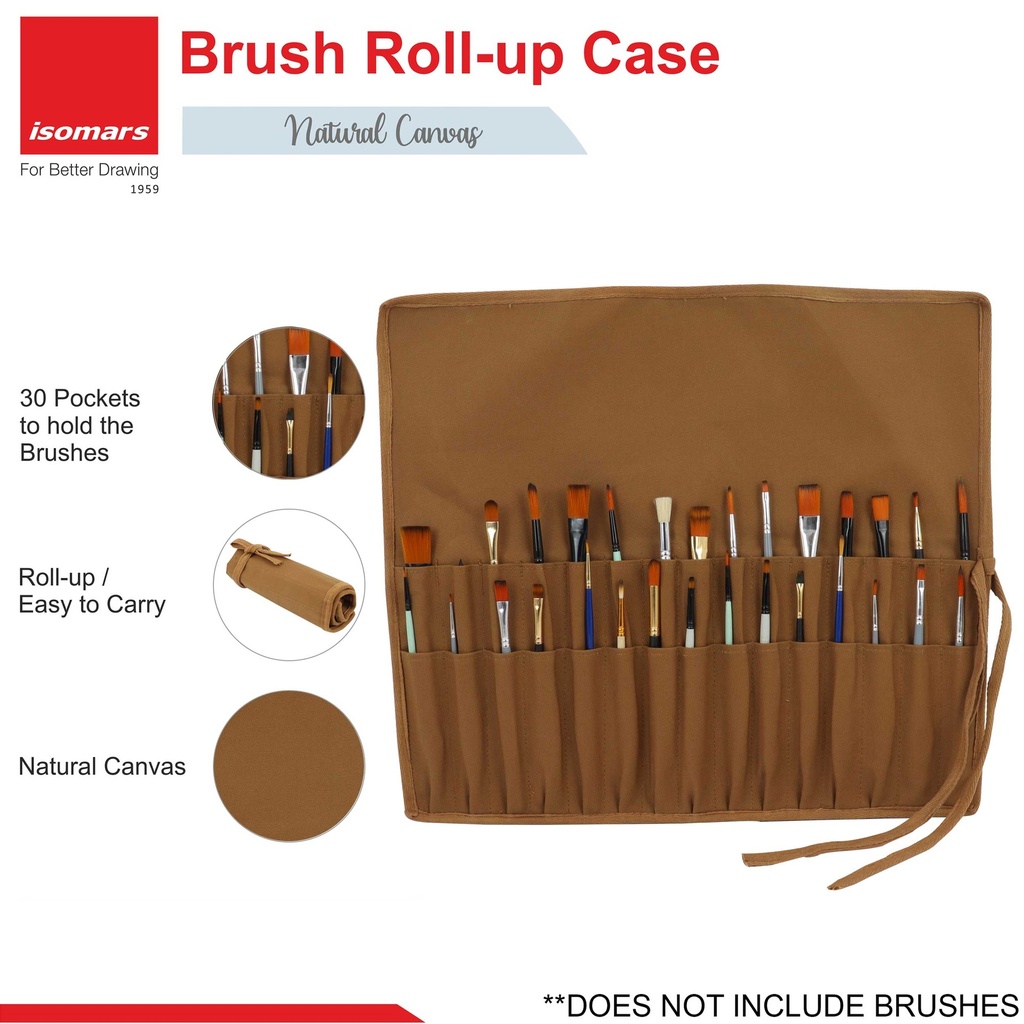 Brush Roll Up Case - 20.5" X 17.5" - Grey 