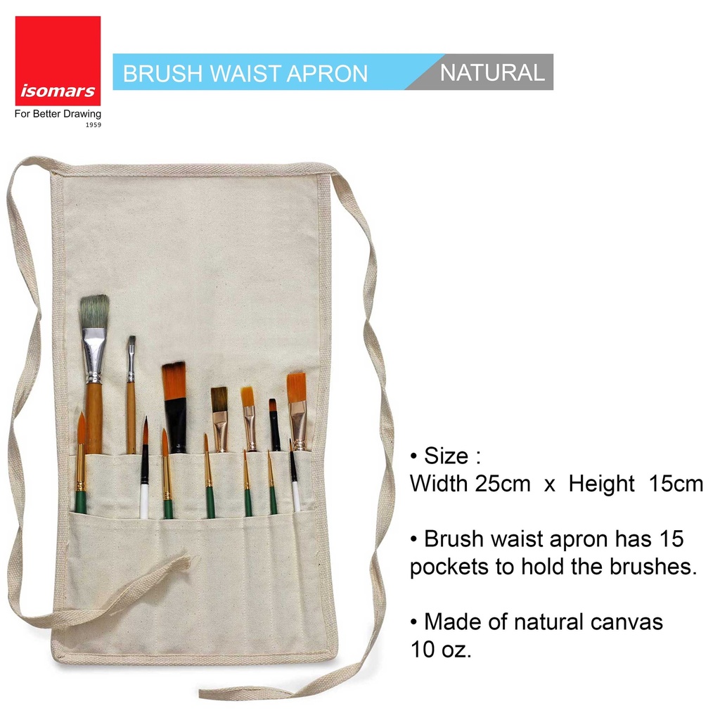 Brush Waist Apron - 10" x 18" - Green 