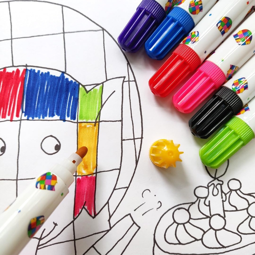 8 Jumbo Markers - Elmer