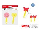 Sponge Brush Set of 2pcs - Car+Butterfly////Smiley+Heart