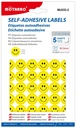 Labels Self-Adhesive Smile Faces 5 pcs in Blister    Yellow
