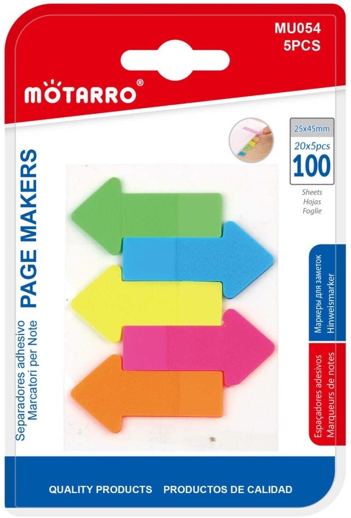Sticky Notes Arrow Index 100SH   5 Assorted Color    3394-2