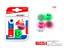 Signal Magnetic with Smile face     Round  30 mm  Assorted Set of 4 pcs