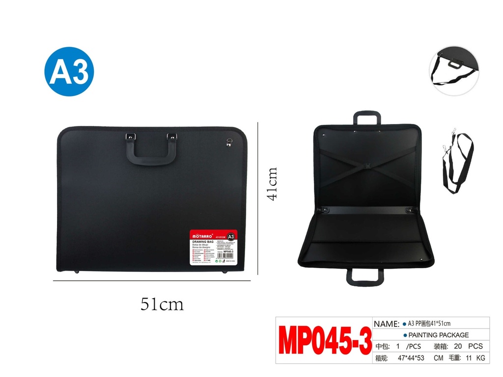Portfolio Drawing Bag - A3    Black