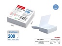 Note Paper 80Gsm adhesive 200 Sheets Paper Cube   85 X 85 mm white