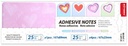 Notes Sticky Set  25 Sheets 26x89mm Plus 4 Pads 67x23mm  Hearts