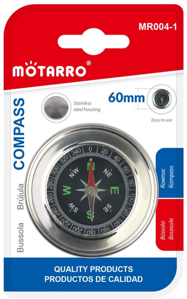 Compass 60MM Stainless steel    Silver