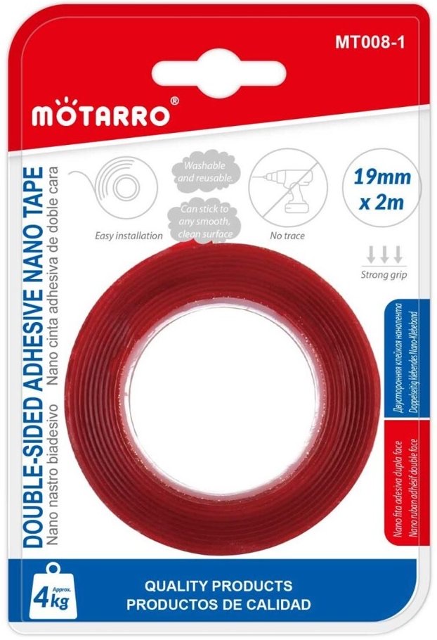 Tape Adhesive Double-Sided Nano 19mm   X   2m   Red