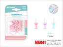 Pin Push  35 Pieces     Pink Pastel