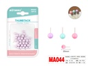 Pin Push  30 Pieces Rounded    Purple Pastel