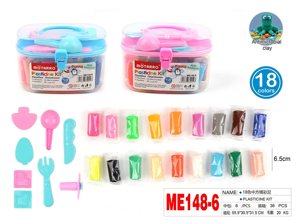 Clay Set with Accessories Set of 18 