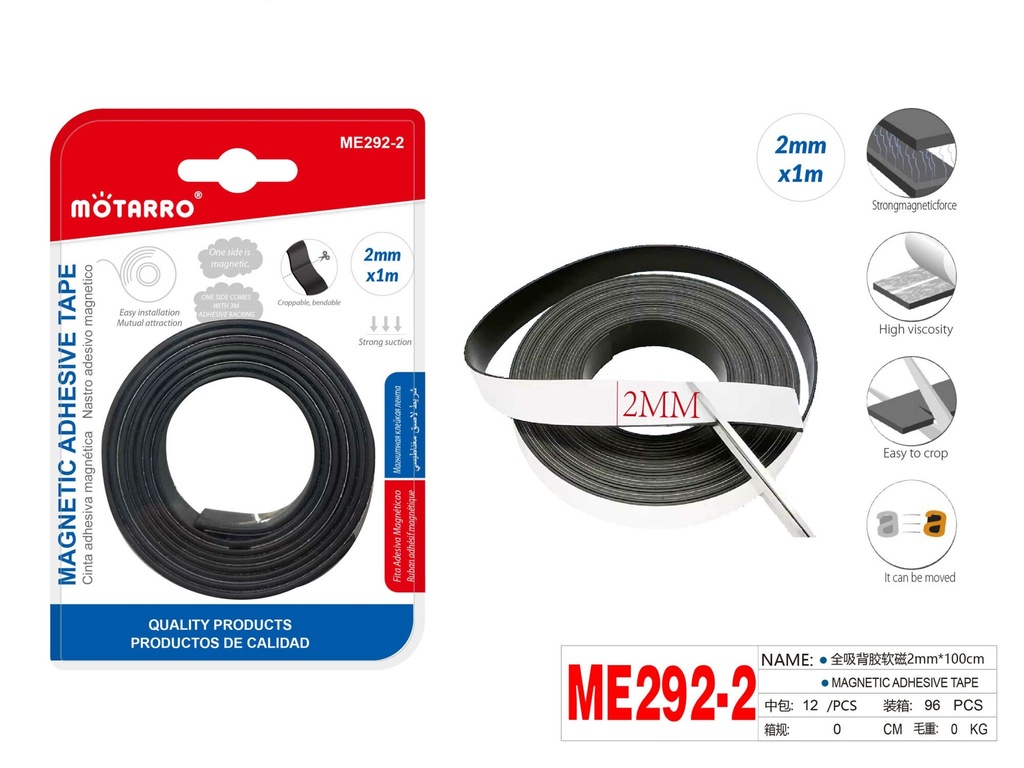 Tape  Adhesive Magnetic 2mm  X  1m